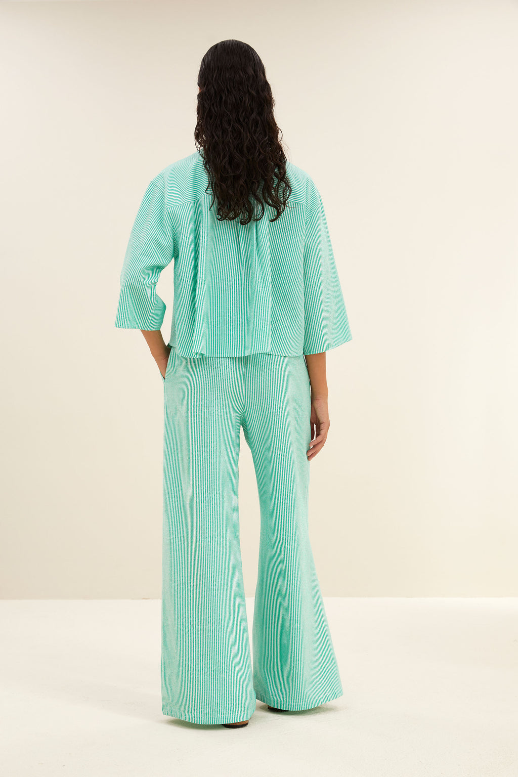 Blouses korte mouw groen by-bar
