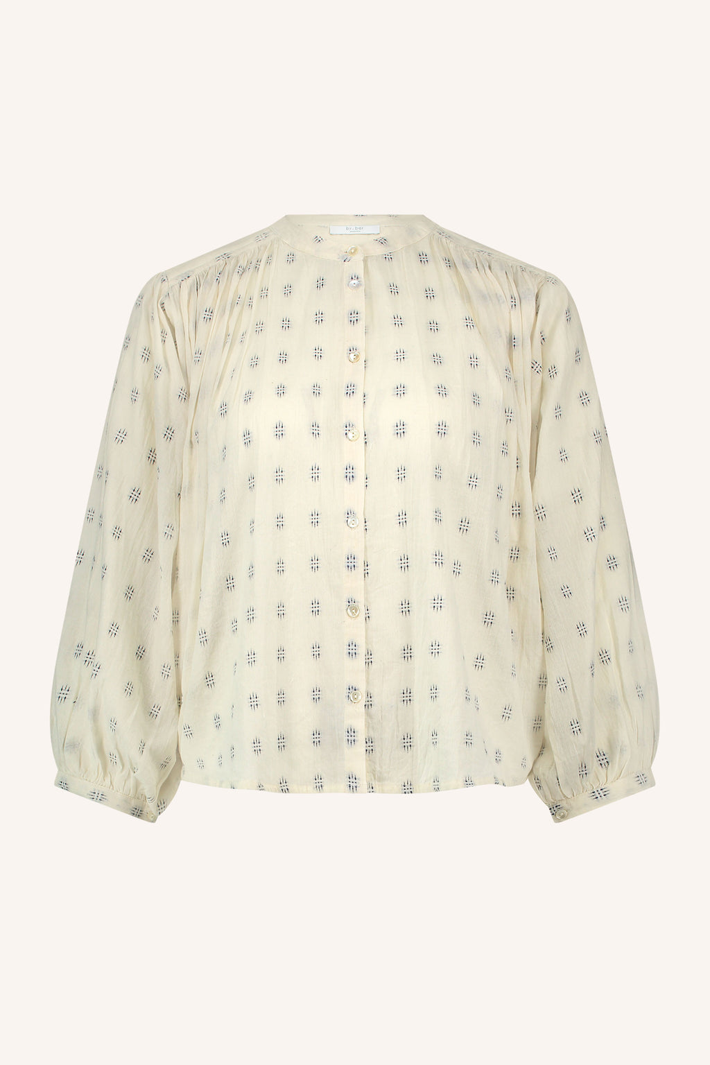 Blouses lange mouw blauw by-bar