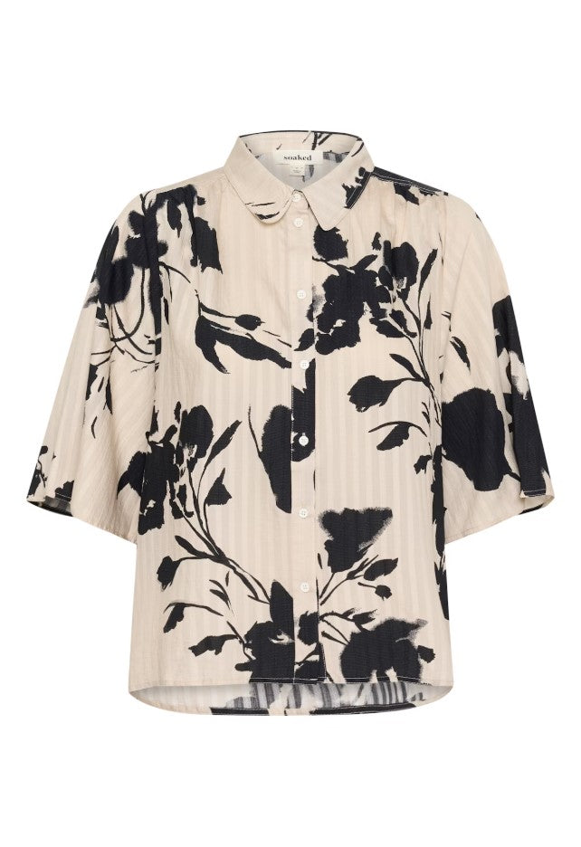 Blouses korte mouw beige Soaked In Luxury