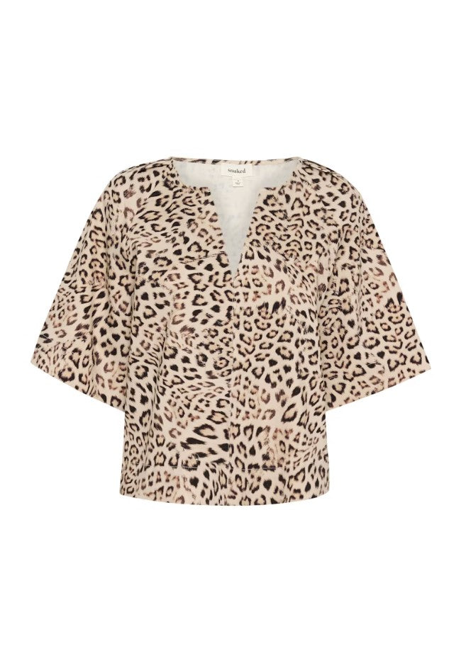 Blouses korte mouw beige Soaked In Luxury