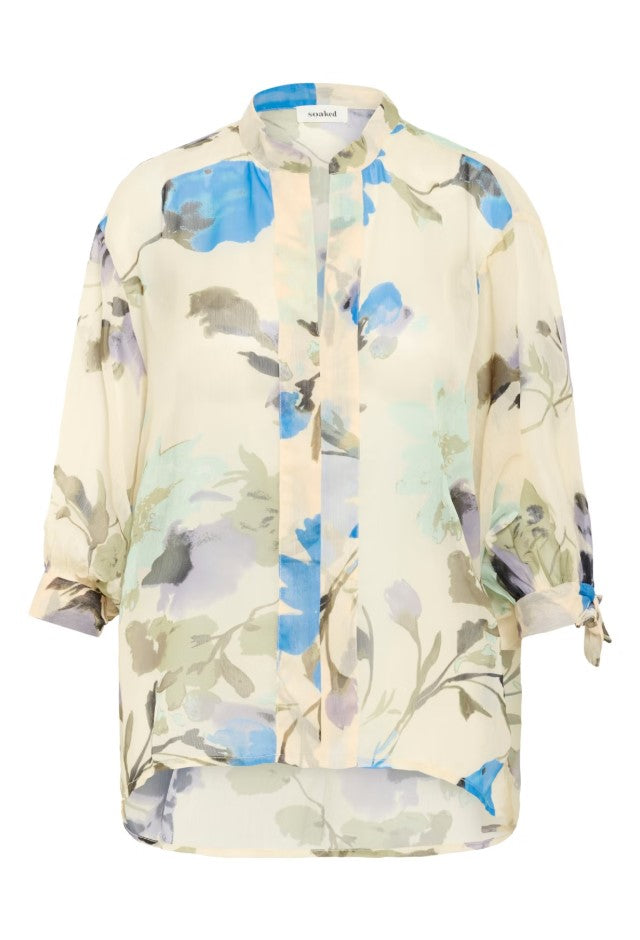 Blouses lange mouw beige Soaked In Luxury