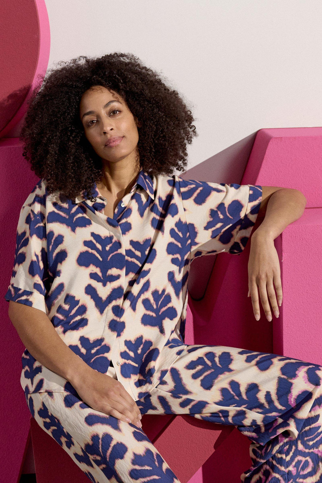 Blouses korte mouw multicolor Améline
