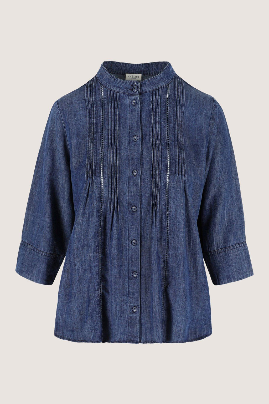 Blouses lange mouw blauw Améline