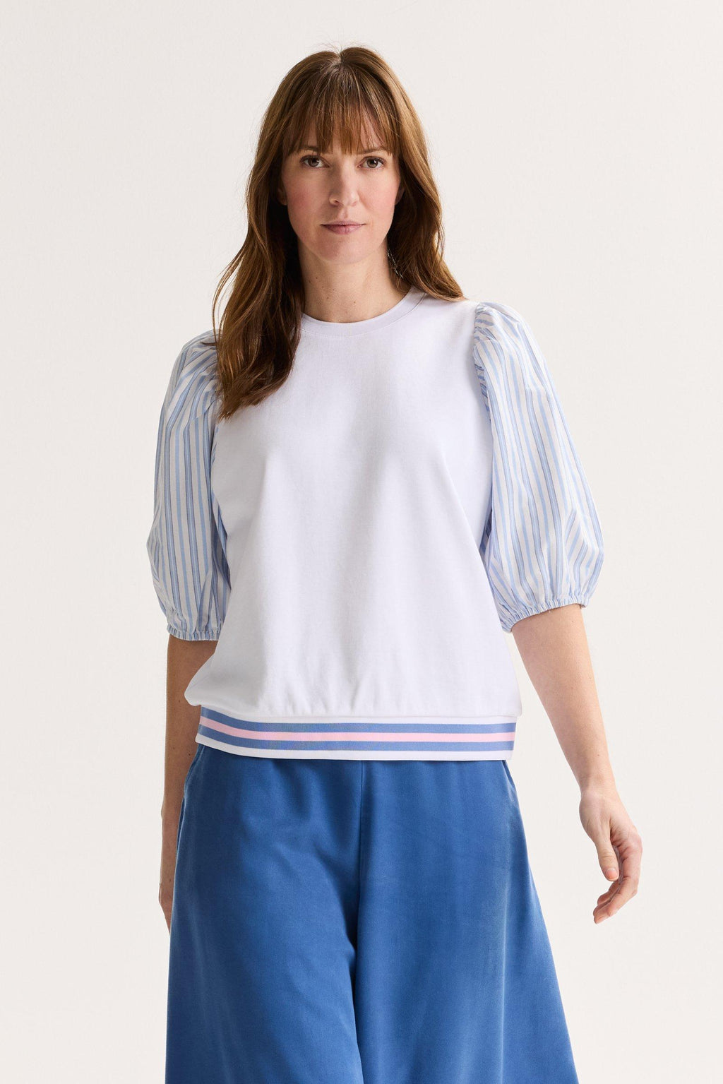 T-shirts lange mouw wit Améline