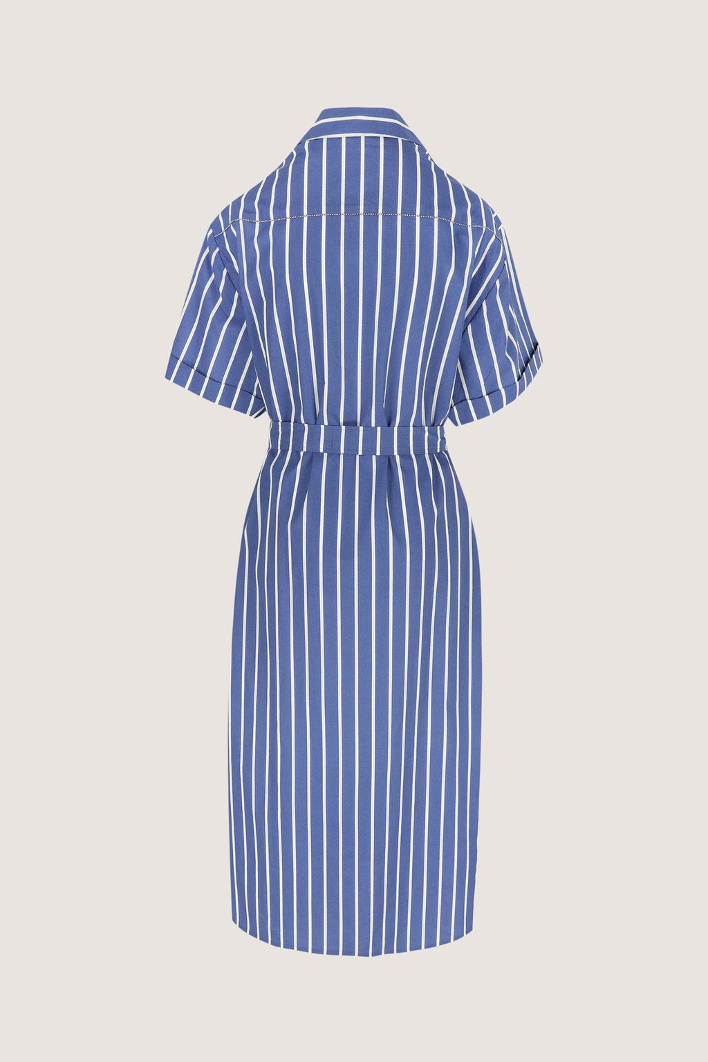 Jurken korte mouw navy Améline