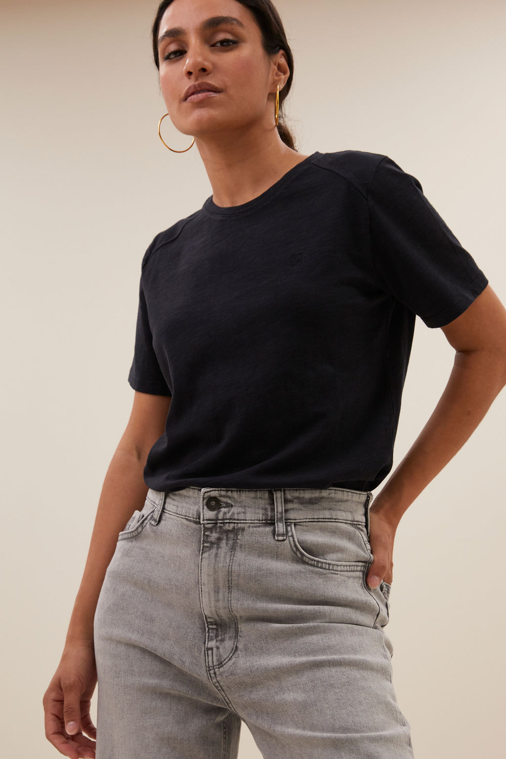 T-shirts korte mouw zwart by-bar