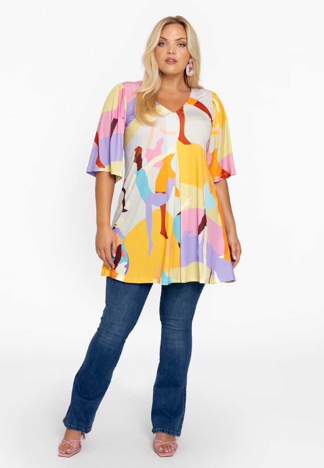 Blouses korte mouw multicolor Yoek