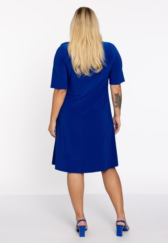 Jurken korte mouw blauw Yoek