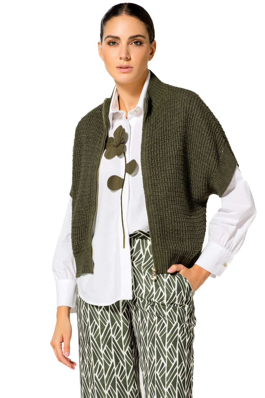 Cardigans groen Caroline Biss