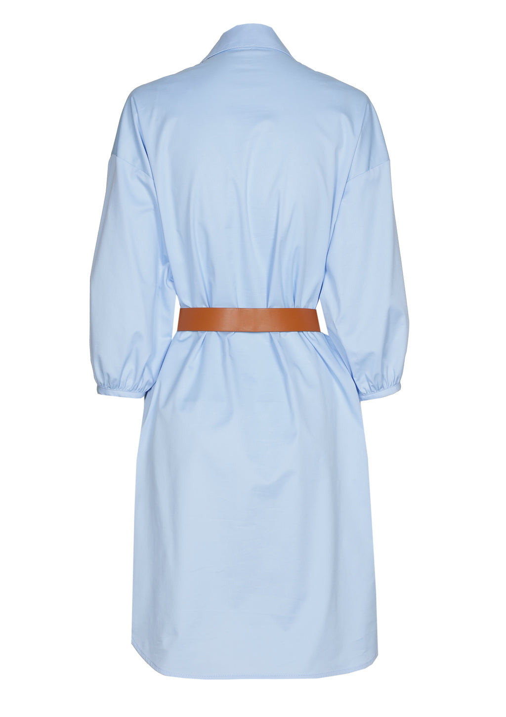 Jurken lange mouw blauw Caroline Biss
