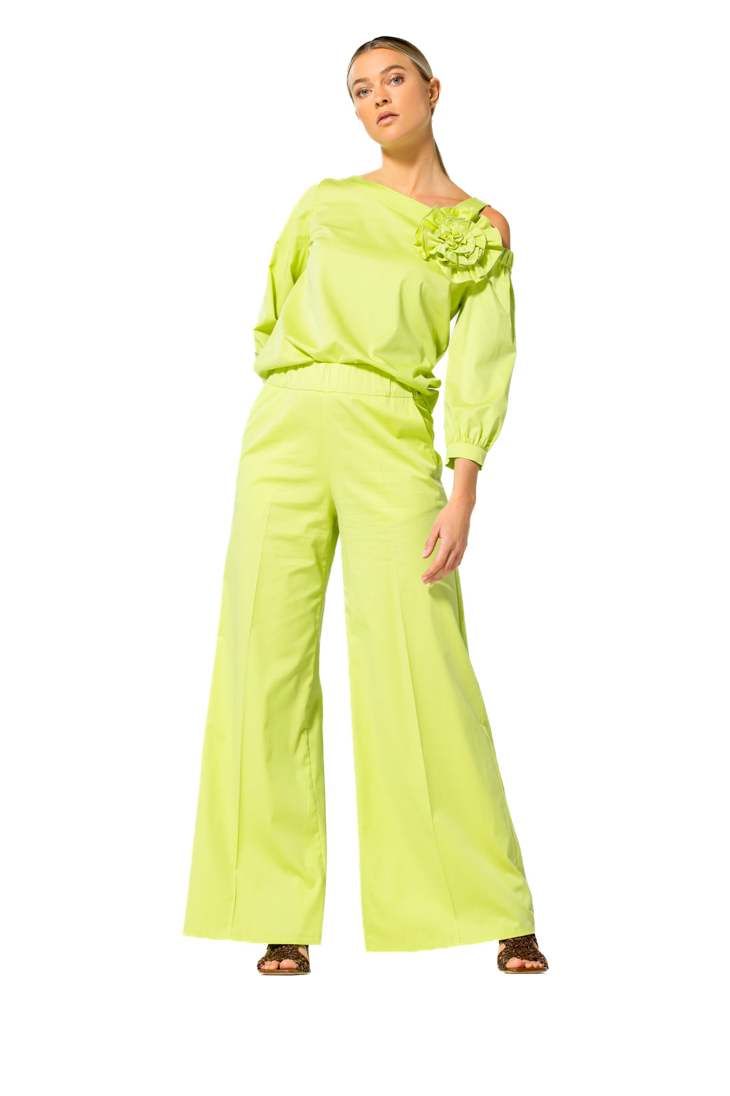 Blouses lange mouw groen Caroline Biss