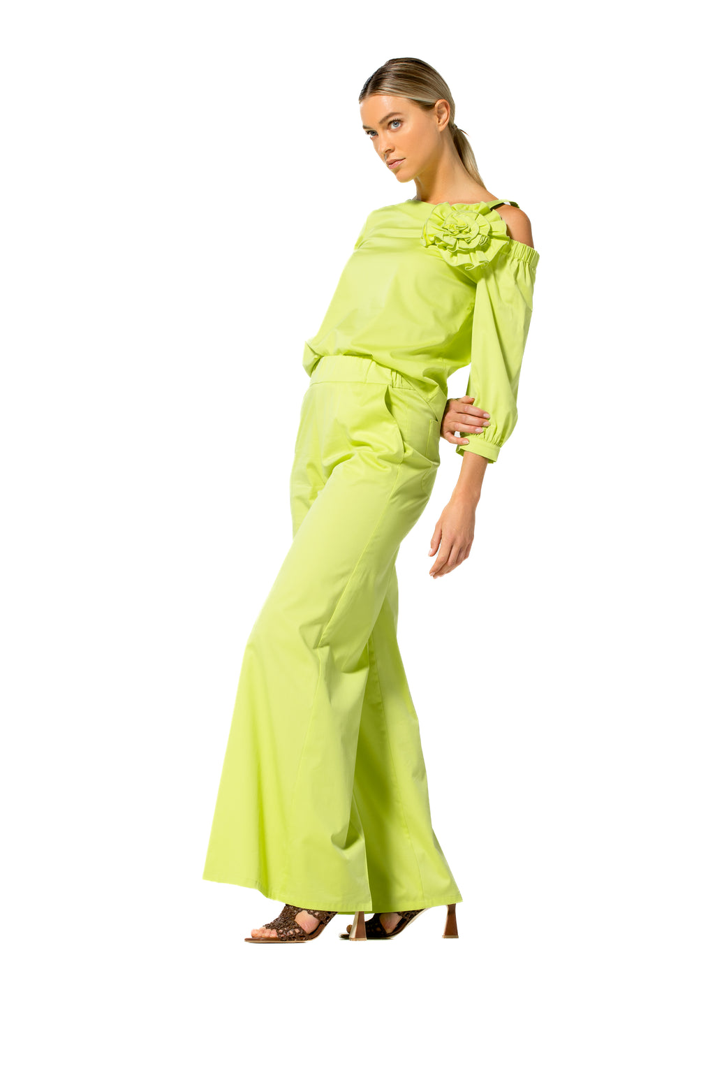 Blouses lange mouw groen Caroline Biss