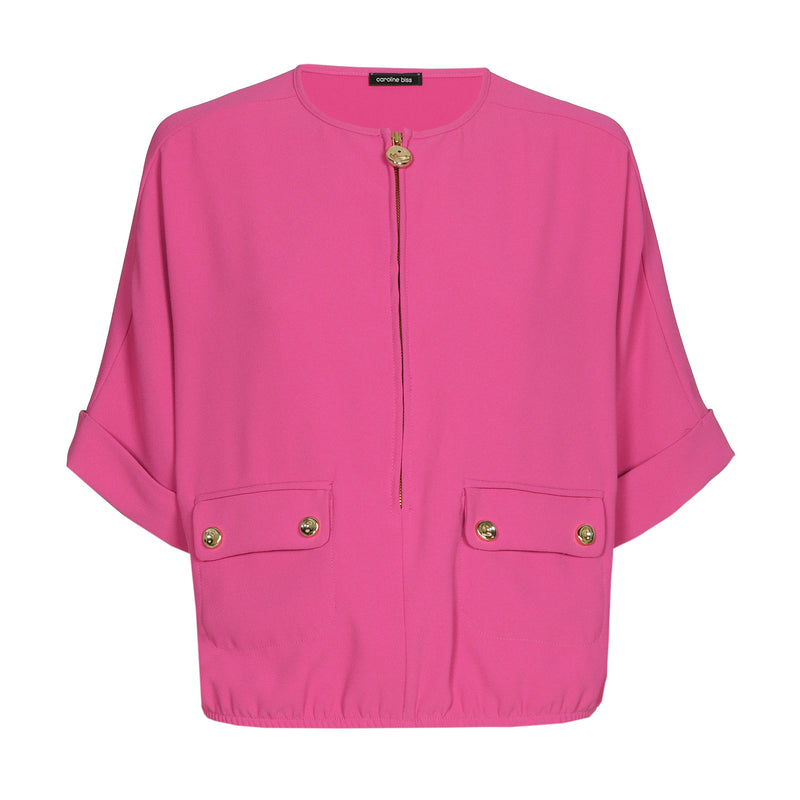 Blouses korte mouw roze Caroline Biss