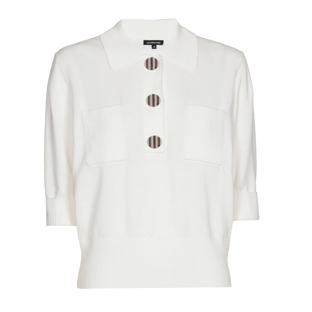 Polo's lange mouw beige Caroline Biss