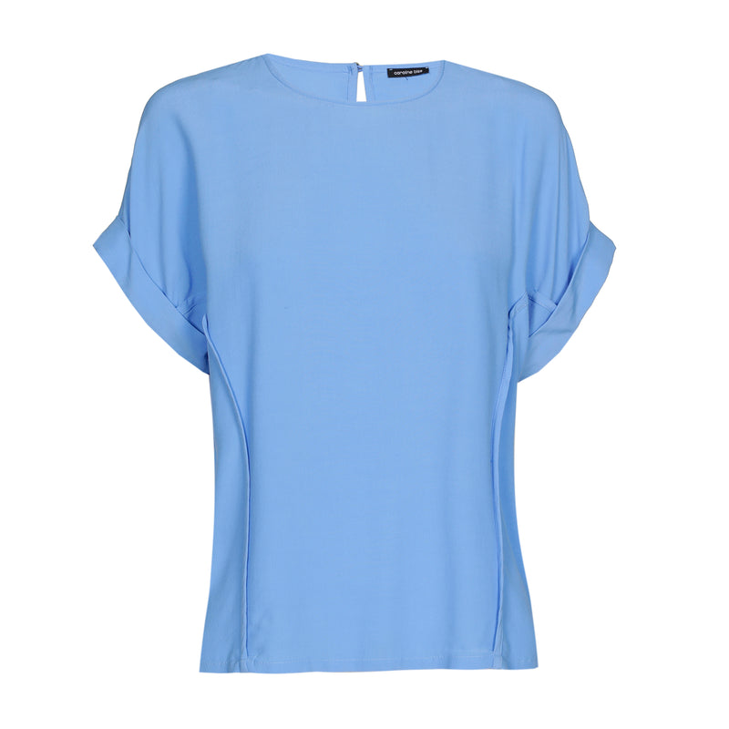 Blouses korte mouw blauw Caroline Biss