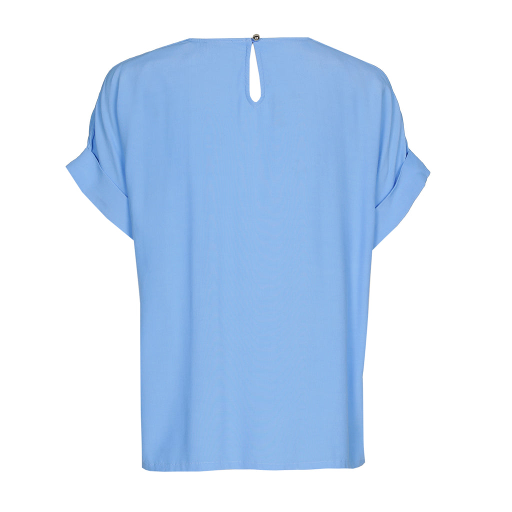 Blouses korte mouw blauw Caroline Biss
