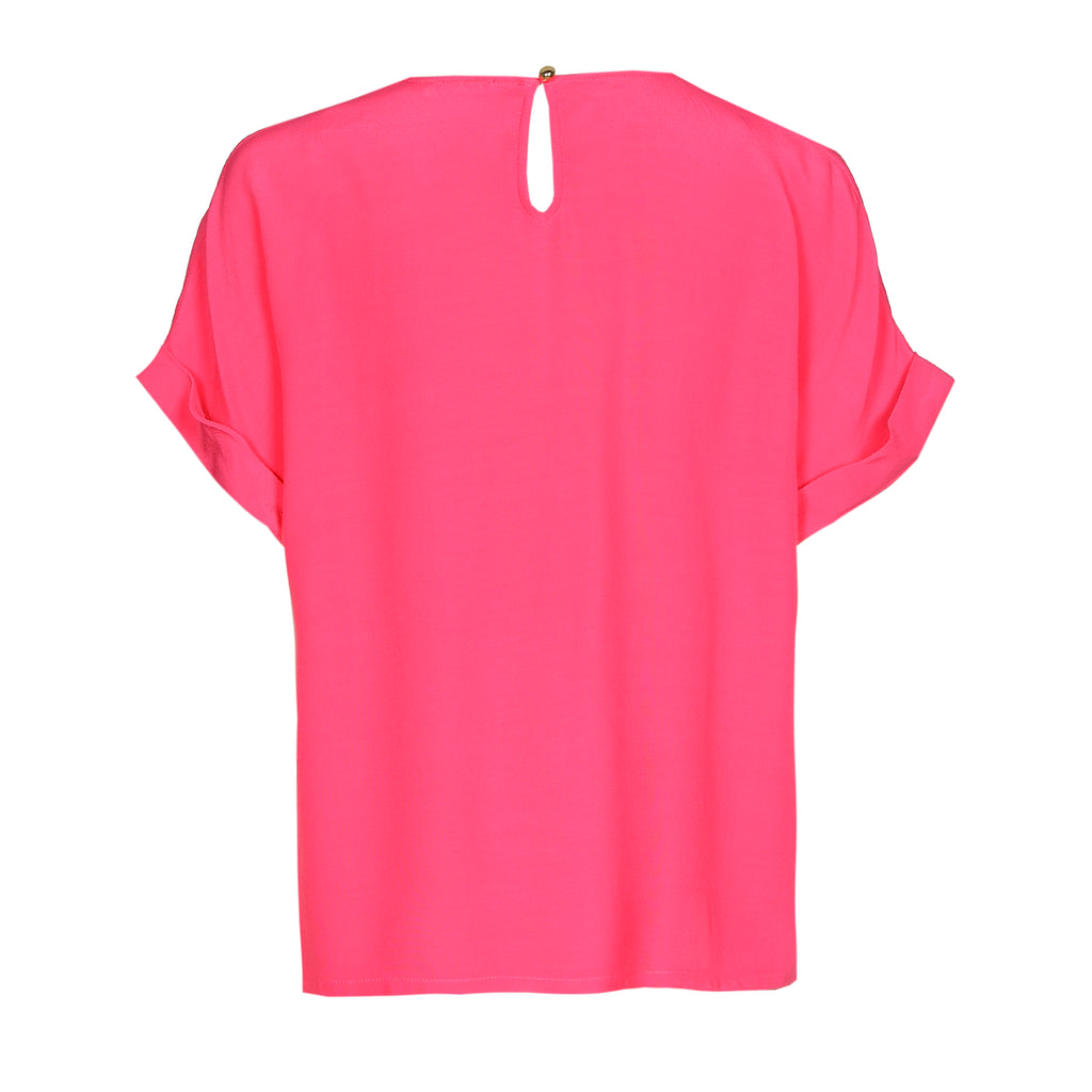 Blouses korte mouw roze Caroline Biss