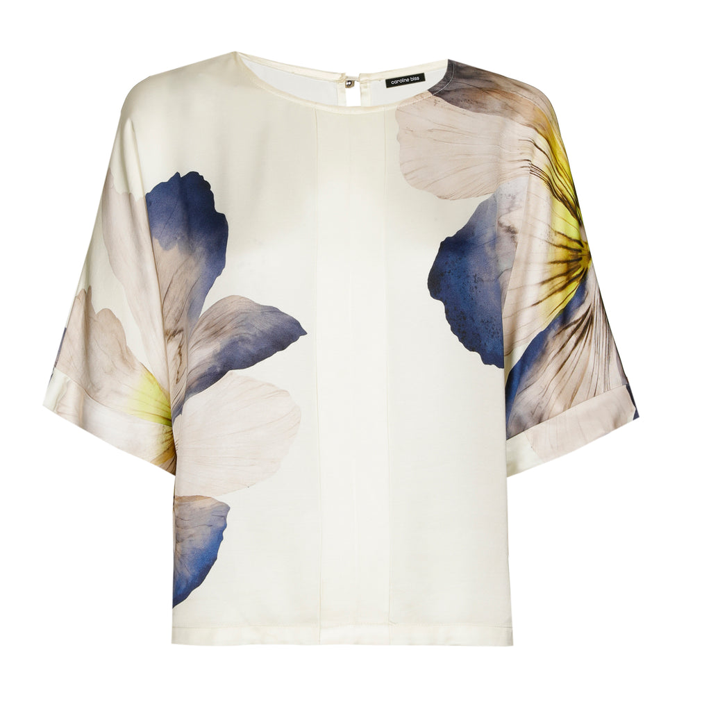 Blouses korte mouw beige Caroline Biss