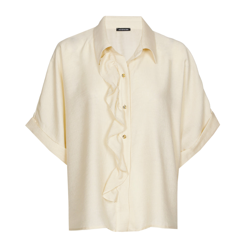Blouses korte mouw beige Caroline Biss