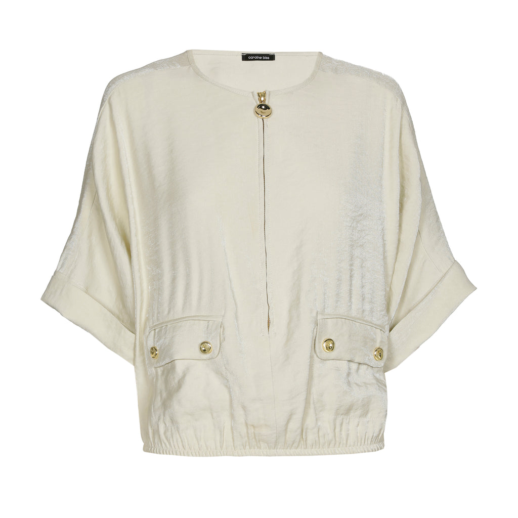 Blouses korte mouw groen Caroline Biss