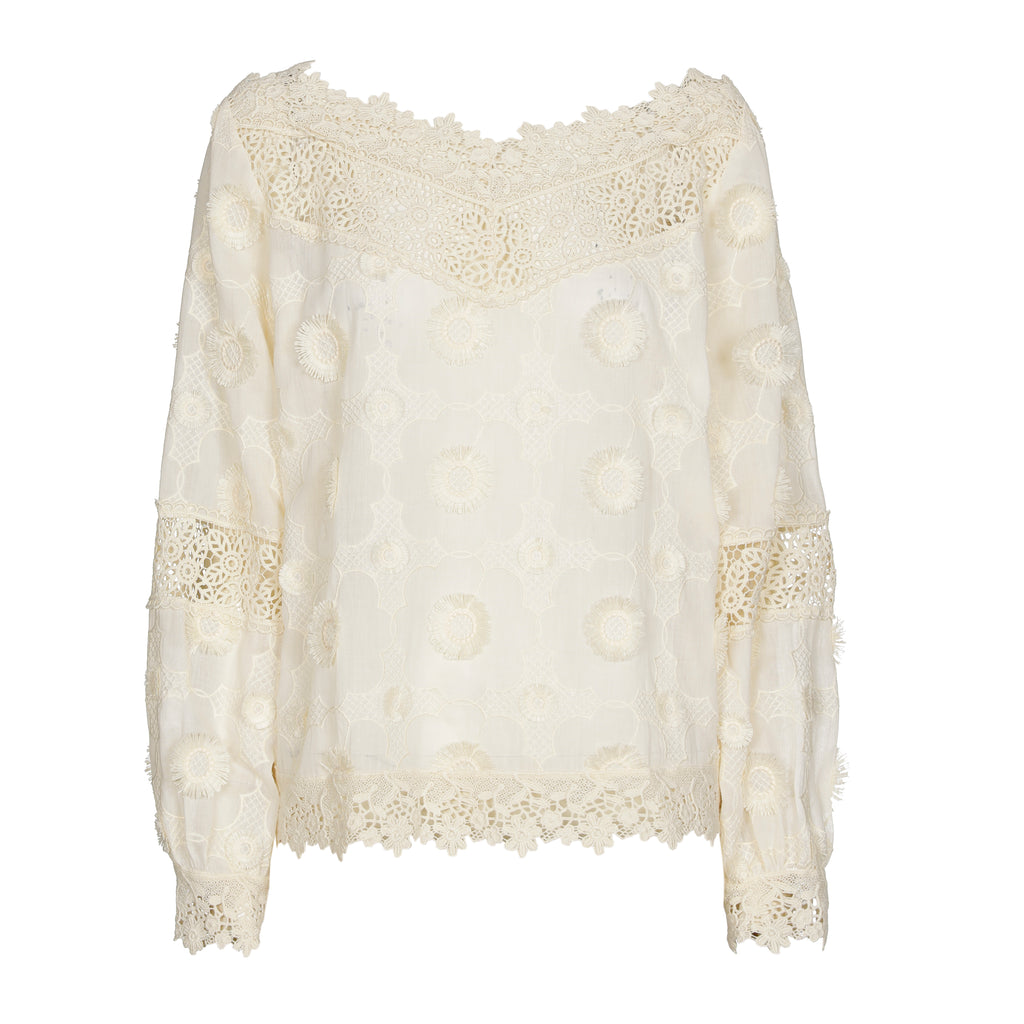 Blouses lange mouw beige Caroline Biss
