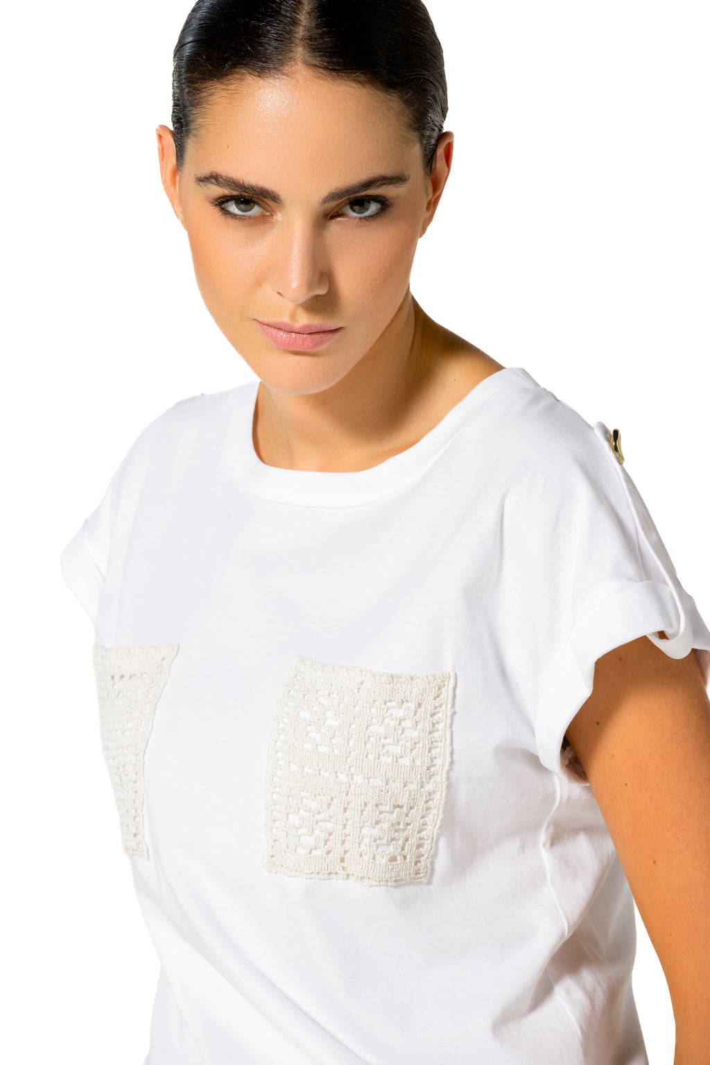 T-shirts korte mouw wit Caroline Biss