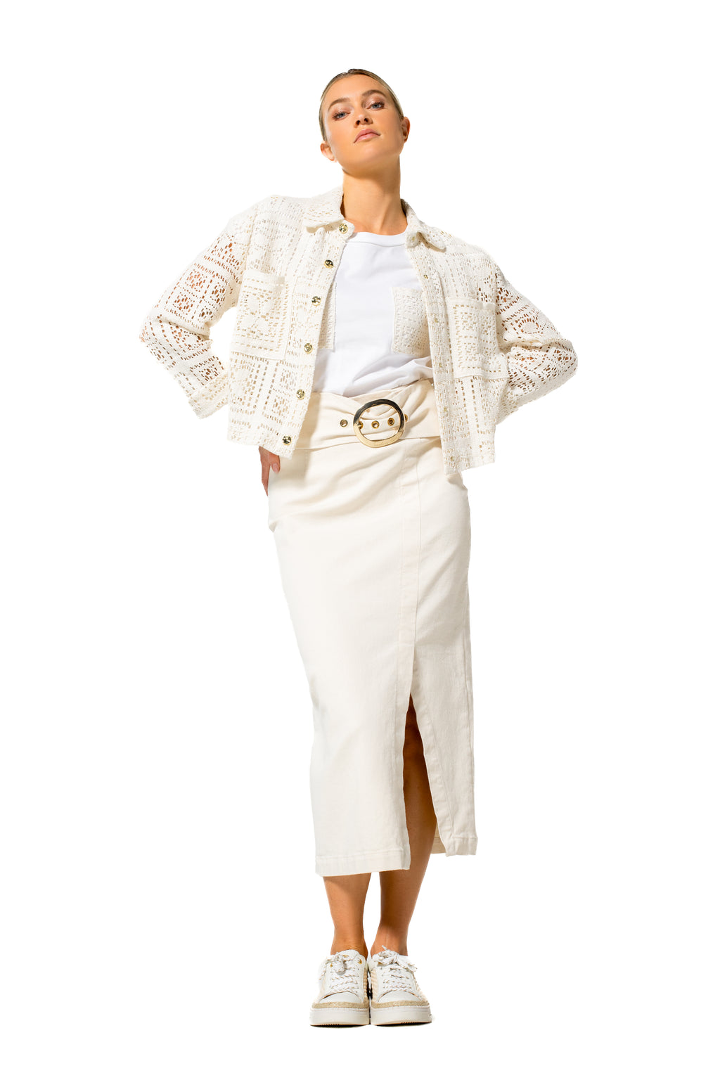 Rokken beige Caroline Biss