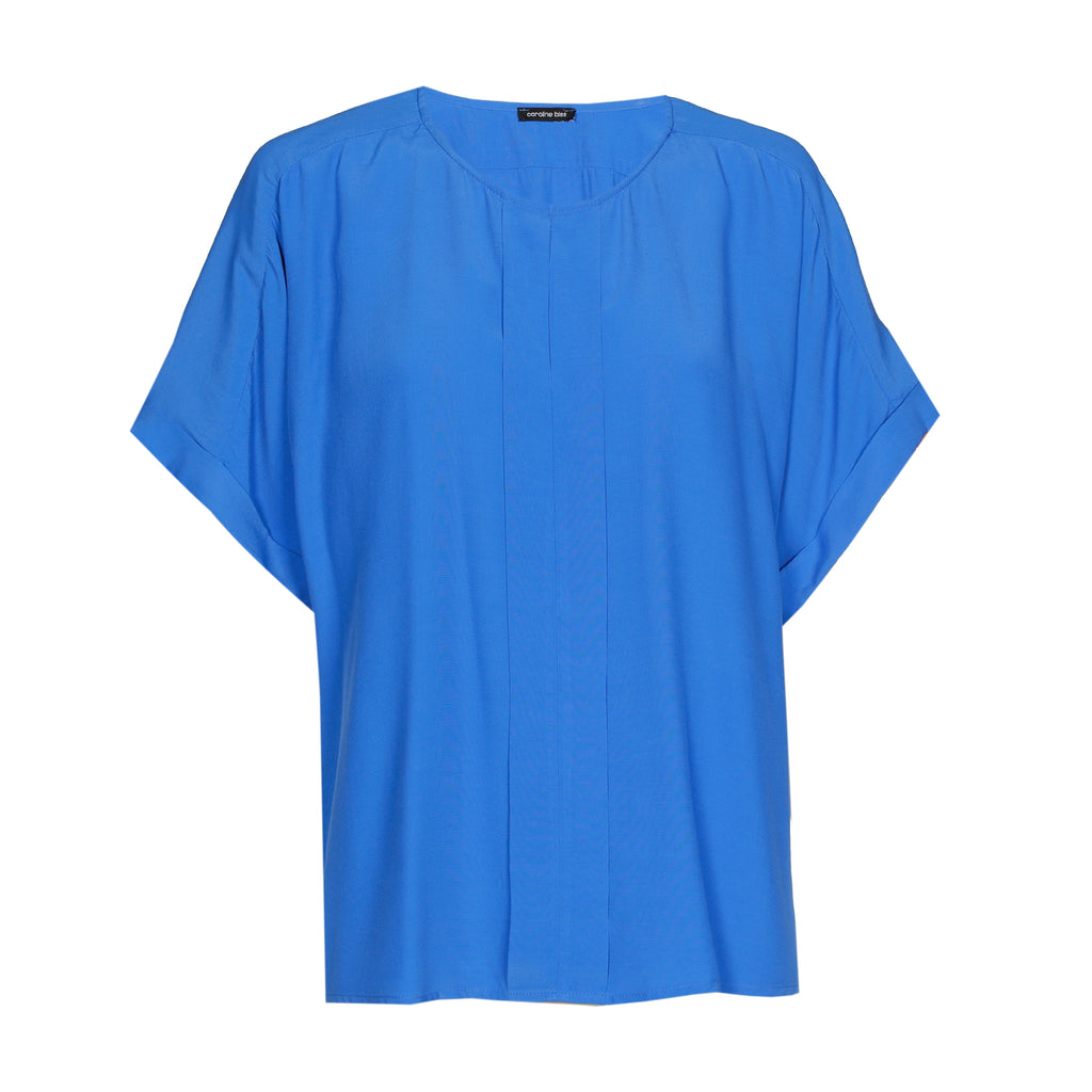 Blouses korte mouw blauw Caroline Biss