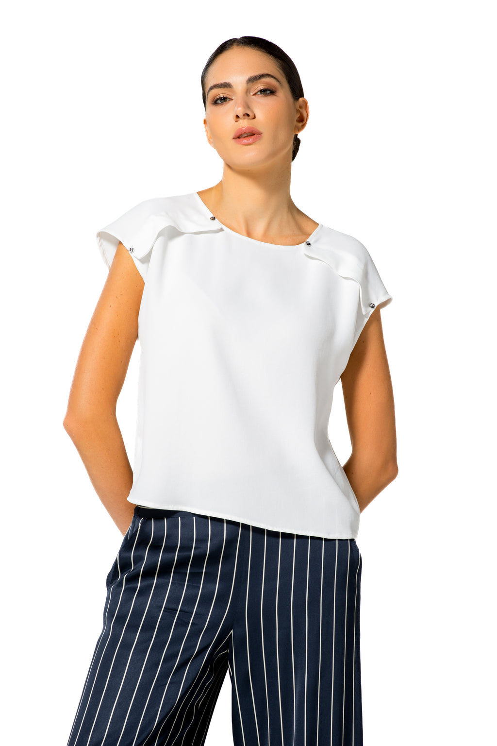 T-shirts korte mouw wit Caroline Biss