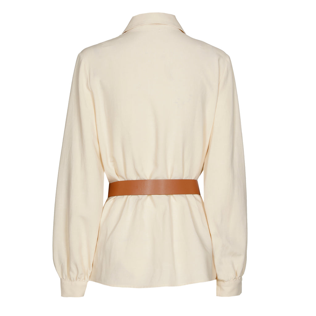 Blouses lange mouw beige Caroline Biss