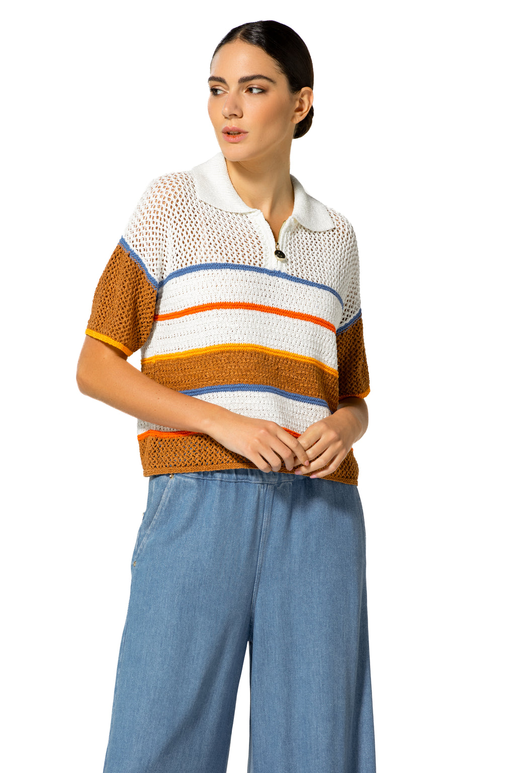 Polo's korte mouw multicolor Caroline Biss
