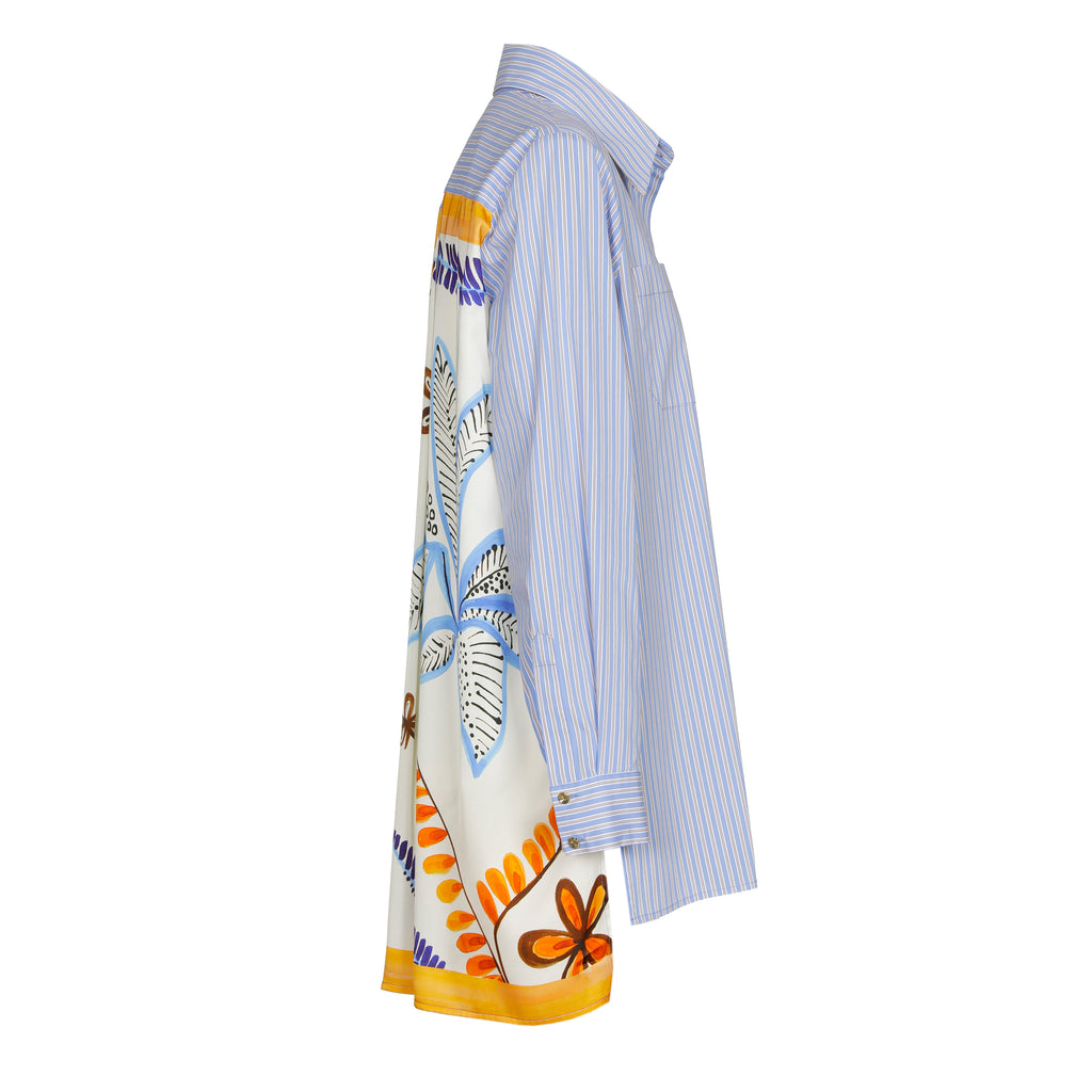 Blouses lange mouw blauw Caroline Biss