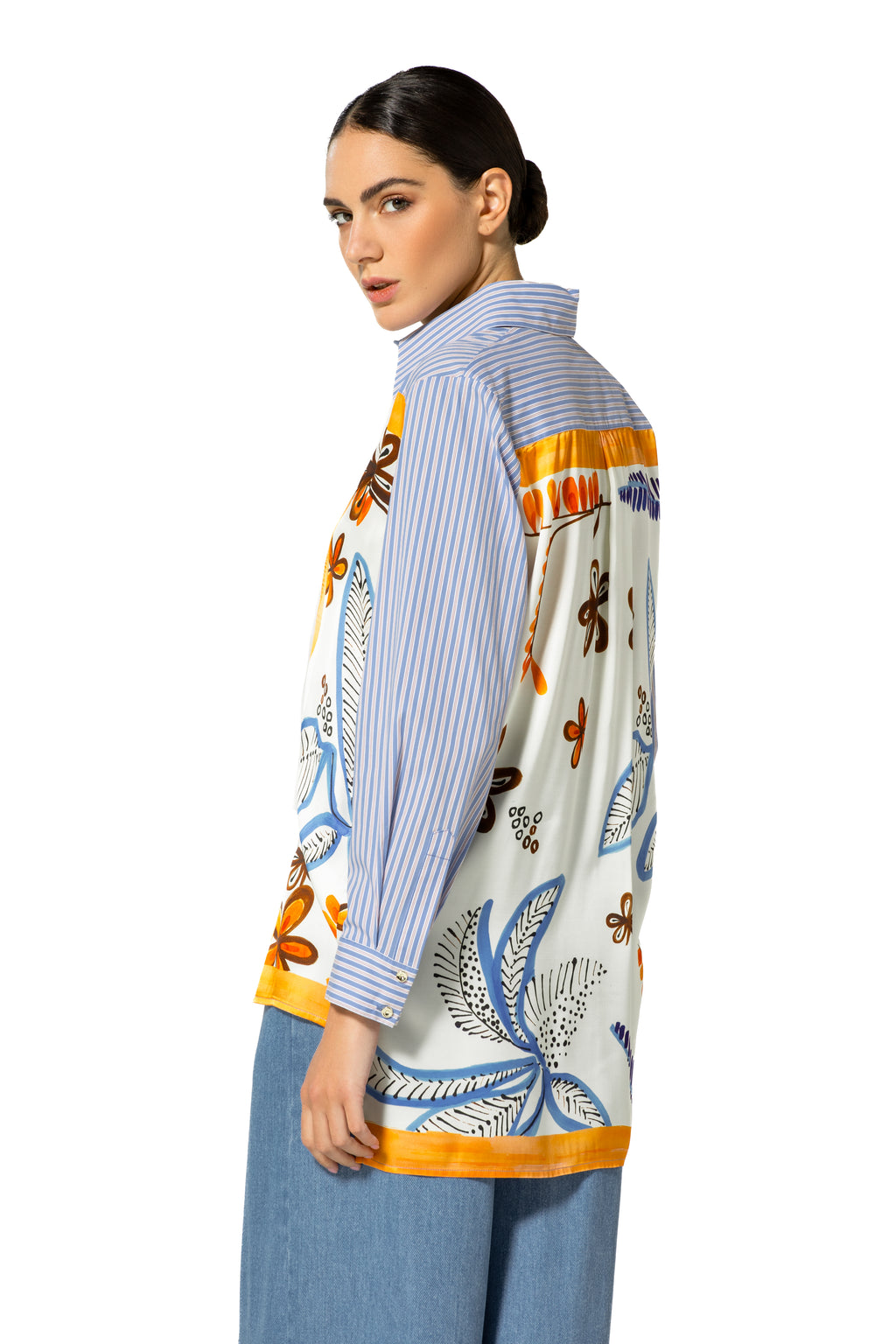 Blouses lange mouw blauw Caroline Biss