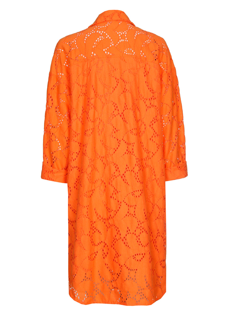 Jurken lange mouw oranje Caroline Biss