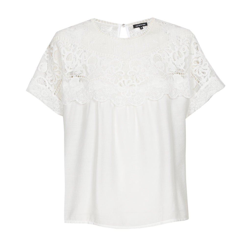 Blouses korte mouw wit Caroline Biss