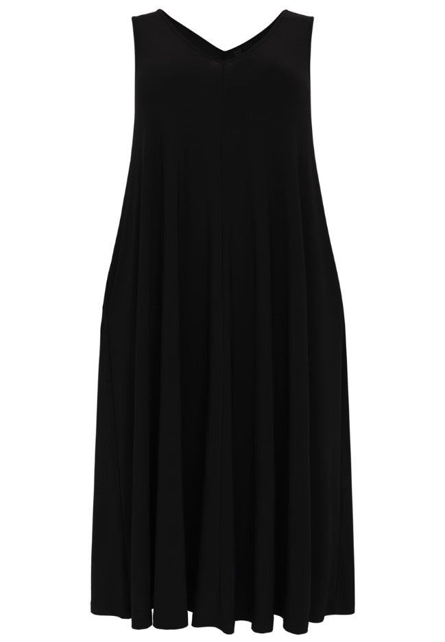 Jurken zonder mouw zwart Yoek