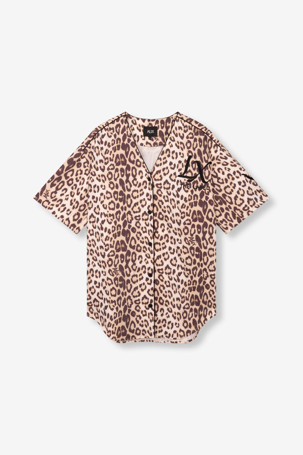 Jurken korte mouw bruin ALIX The Label