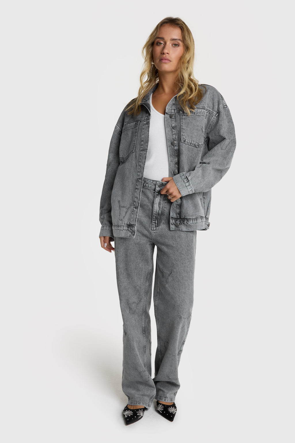 Jeansjassen grijs ALIX The Label