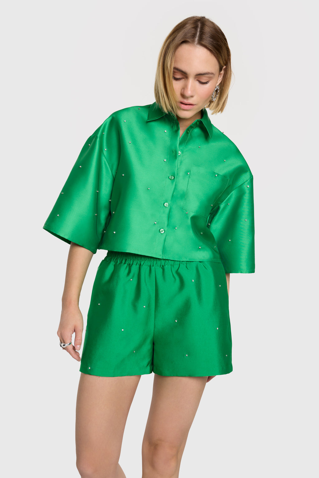 Blouses korte mouw groen ALIX The Label