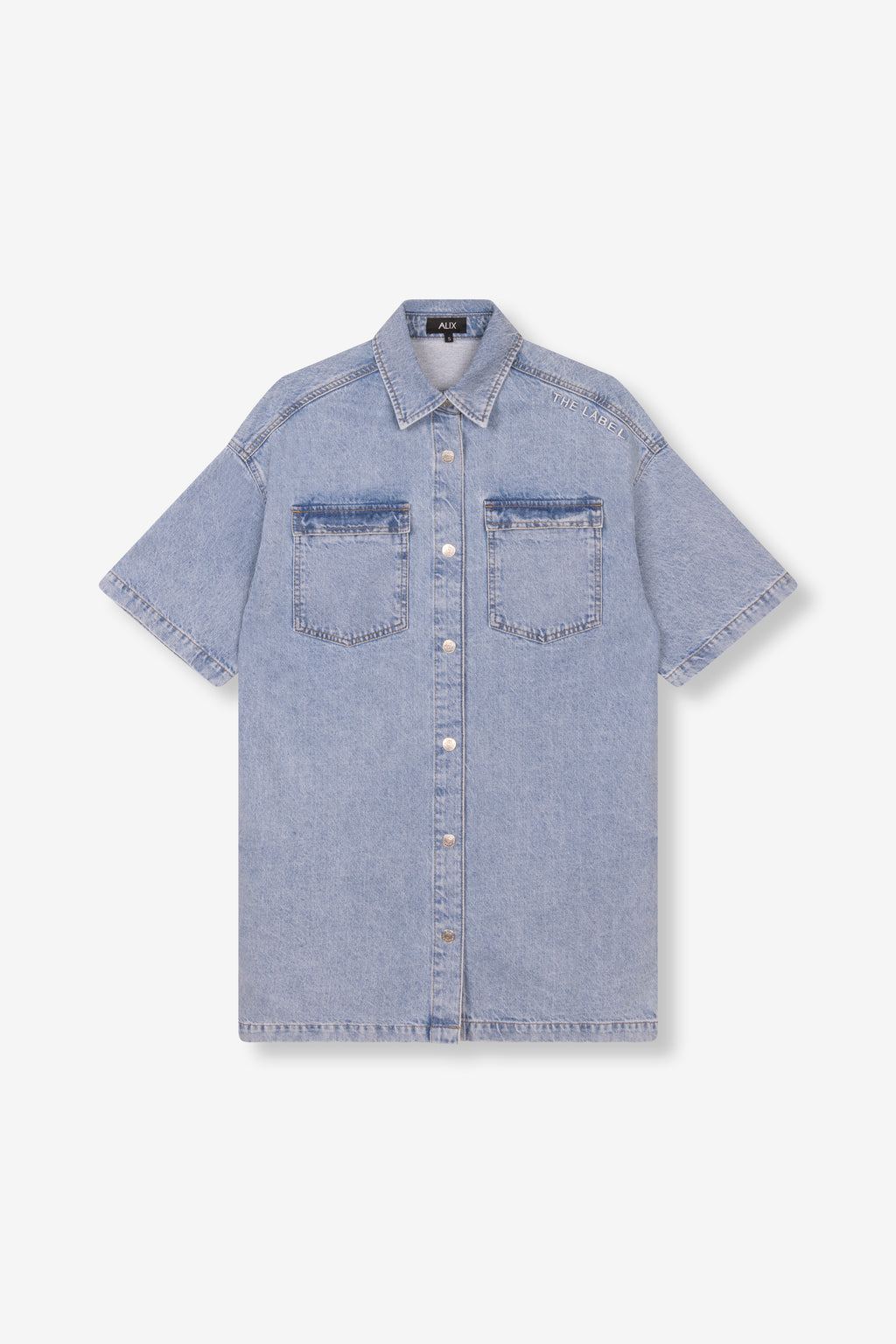 Jurken korte mouw blauw ALIX The Label
