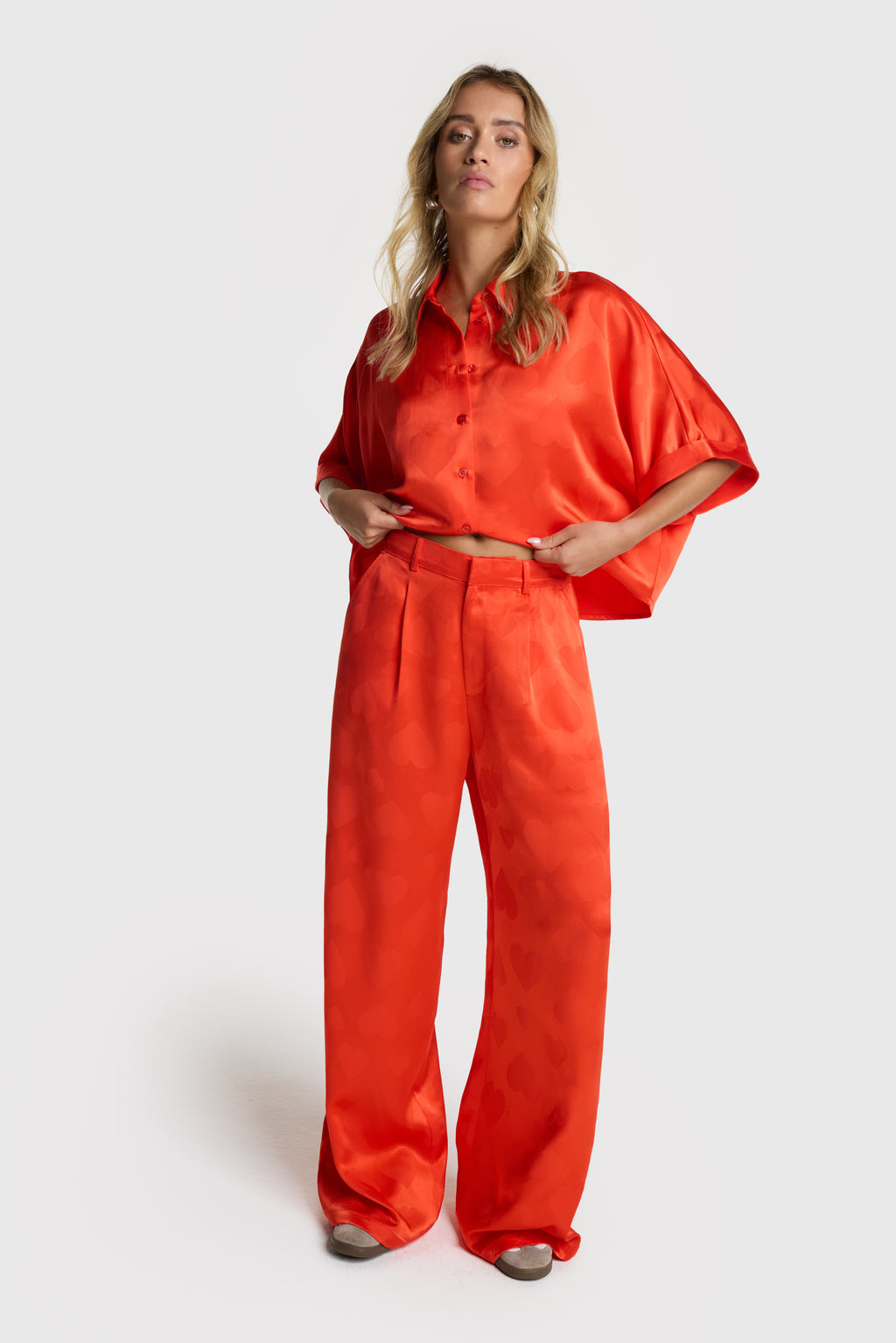 Blouses korte mouw oranje ALIX The Label