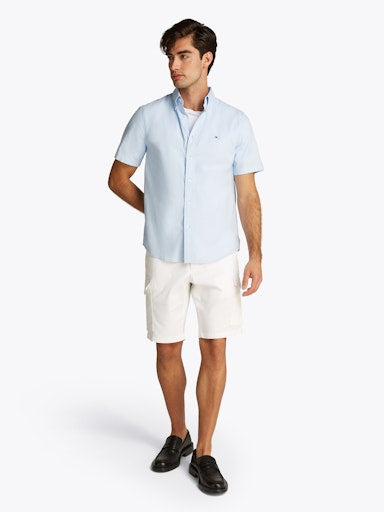 Hemden korte mouw blauw Tommy Hilfiger