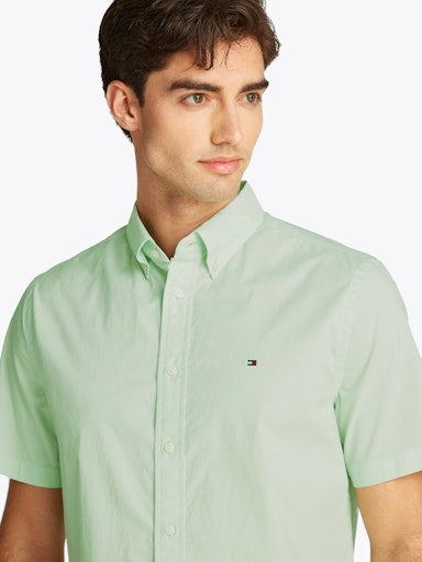 Hemden korte mouw groen Tommy Hilfiger