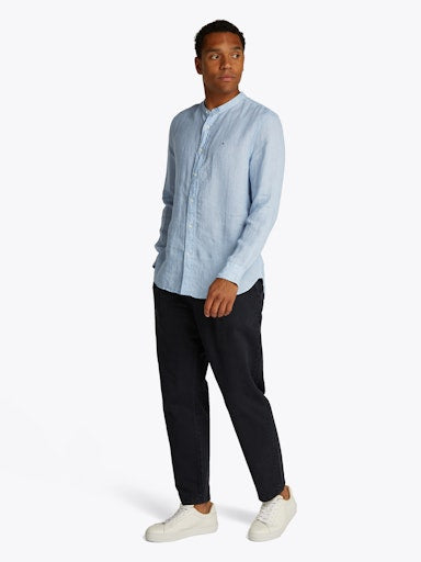 Hemden lange mouw blauw Tommy Hilfiger
