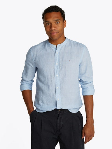 Hemden lange mouw blauw Tommy Hilfiger