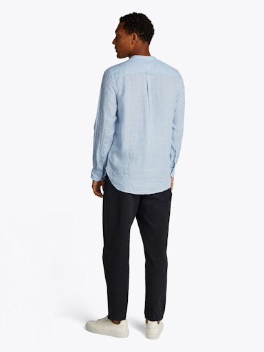 Hemden lange mouw blauw Tommy Hilfiger