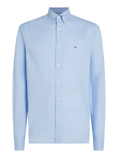 Hemden lange mouw blauw Tommy Hilfiger