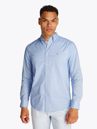 Hemden lange mouw blauw Tommy Hilfiger