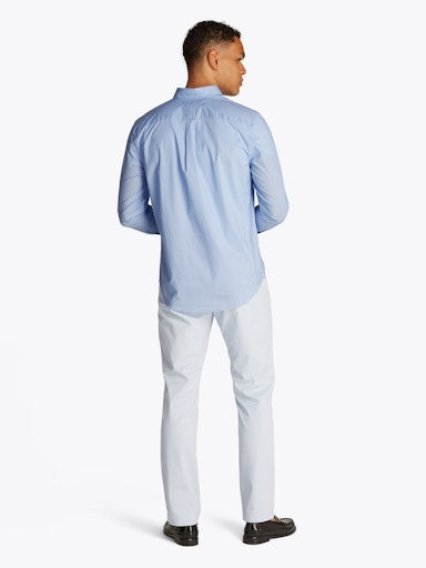 Hemden lange mouw blauw Tommy Hilfiger