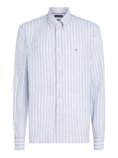 Hemden lange mouw blauw Tommy Hilfiger